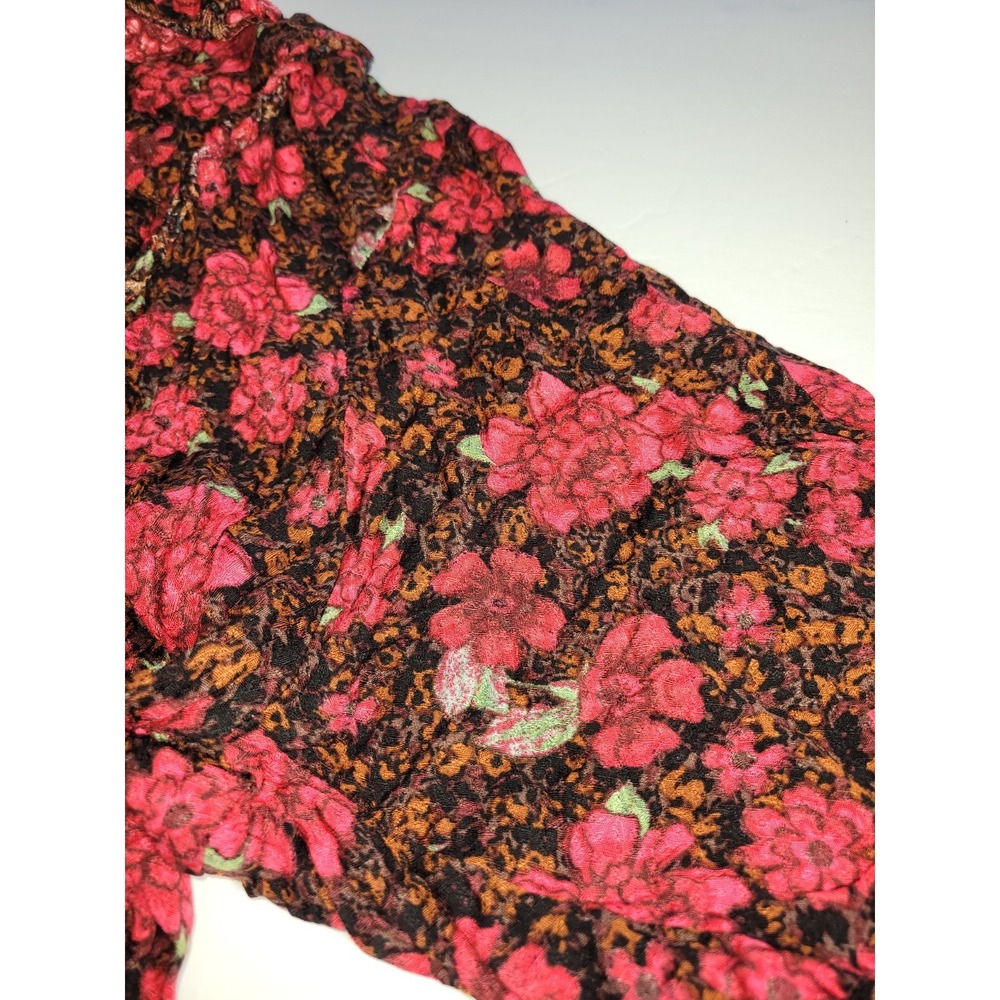 NWT Free People Loretta Floral Print Tunic Size Small Brown Motif Rare Coloring - Picture 4 of 16
